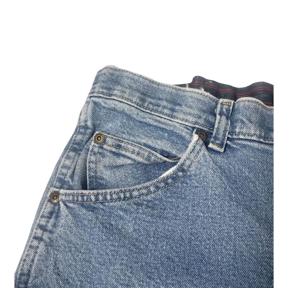 Wrangler Hero Mens 38x30 Regular Fit Straight Leg Comfort Waist Jeans Blue Wash